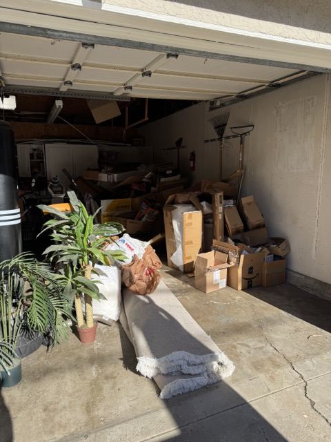 Household junk ready to photograph for a quote in minutes